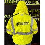 Water Resistant Yellow Hi-Vis Jacket w/ Zip Out Fleece Liner
